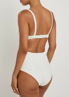 Lisa Marie Fernandez Floral-jacquard Textured Bikini White