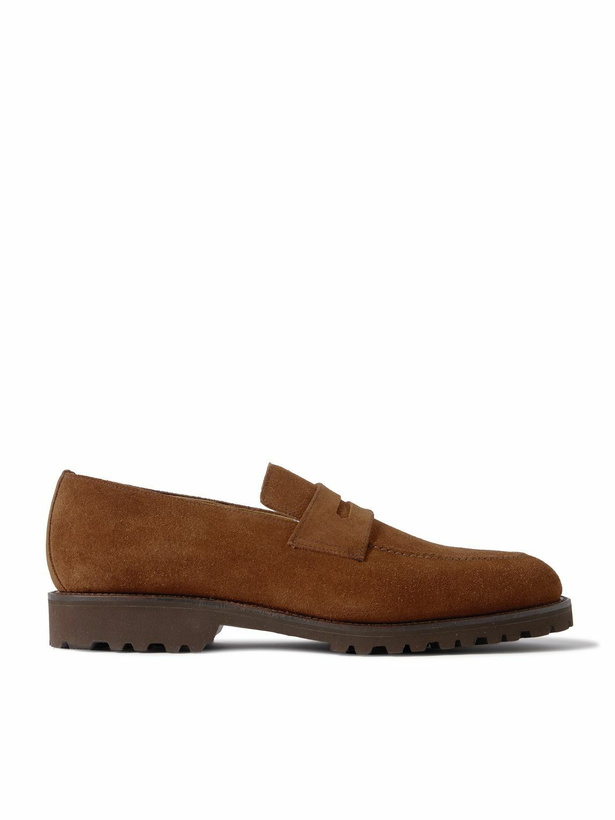 Photo: Majordome - M08 Nubuck Penny Loafers - Brown