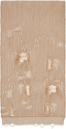MM6 Maison Margiela Tan & White Amended Optical Ribs Scarf