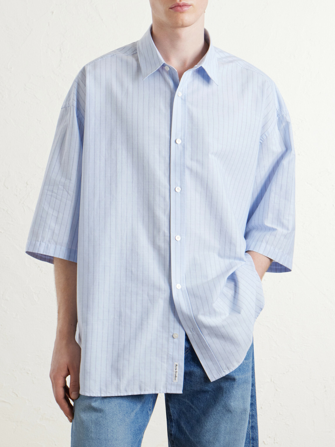 Acne Studios - Soffia Striped Cotton-Poplin Shirt - Blue