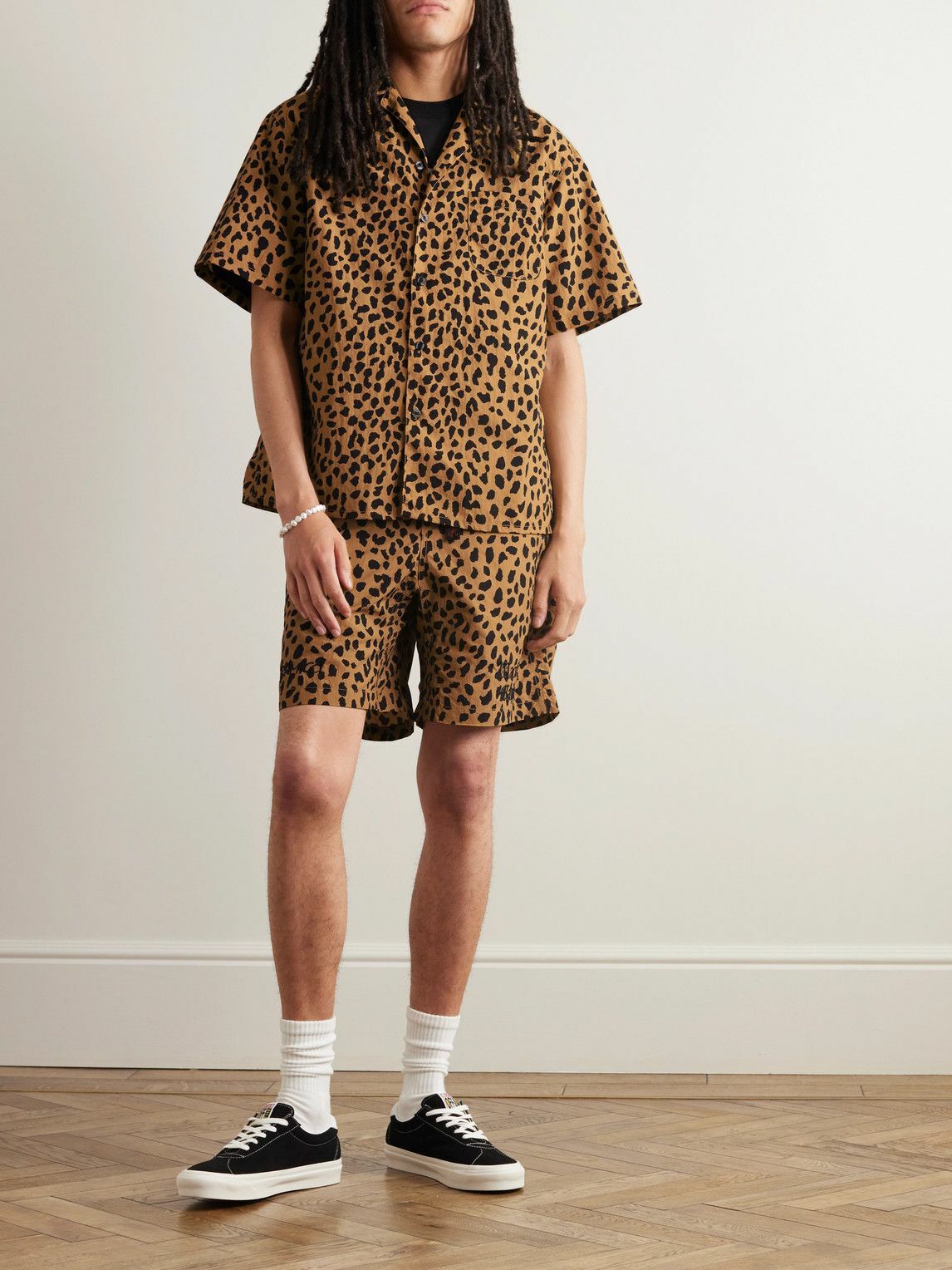 Wacko Maria - Gramicci Convertible-Collar Leopard-Print Nylon Shirt - Neutrals