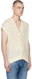 Second/Layer SSENSE Exclusive Off-White Sleeveless Cardigan