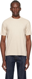 AURALEE Beige Seamless T-Shirt