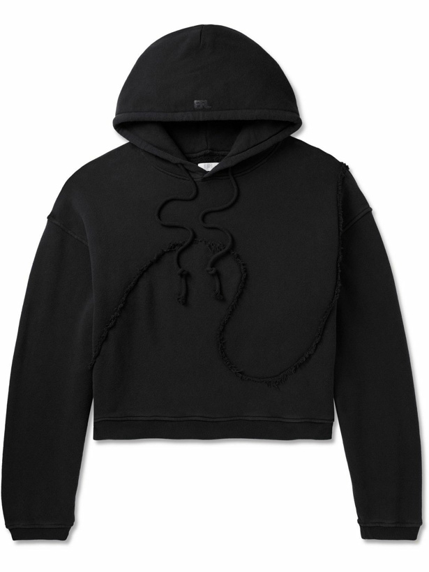Photo: ERL - Panelled Cotton-Jersey Hoodie - Black