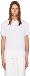 Giorgio Armani White Printed T-Shirt