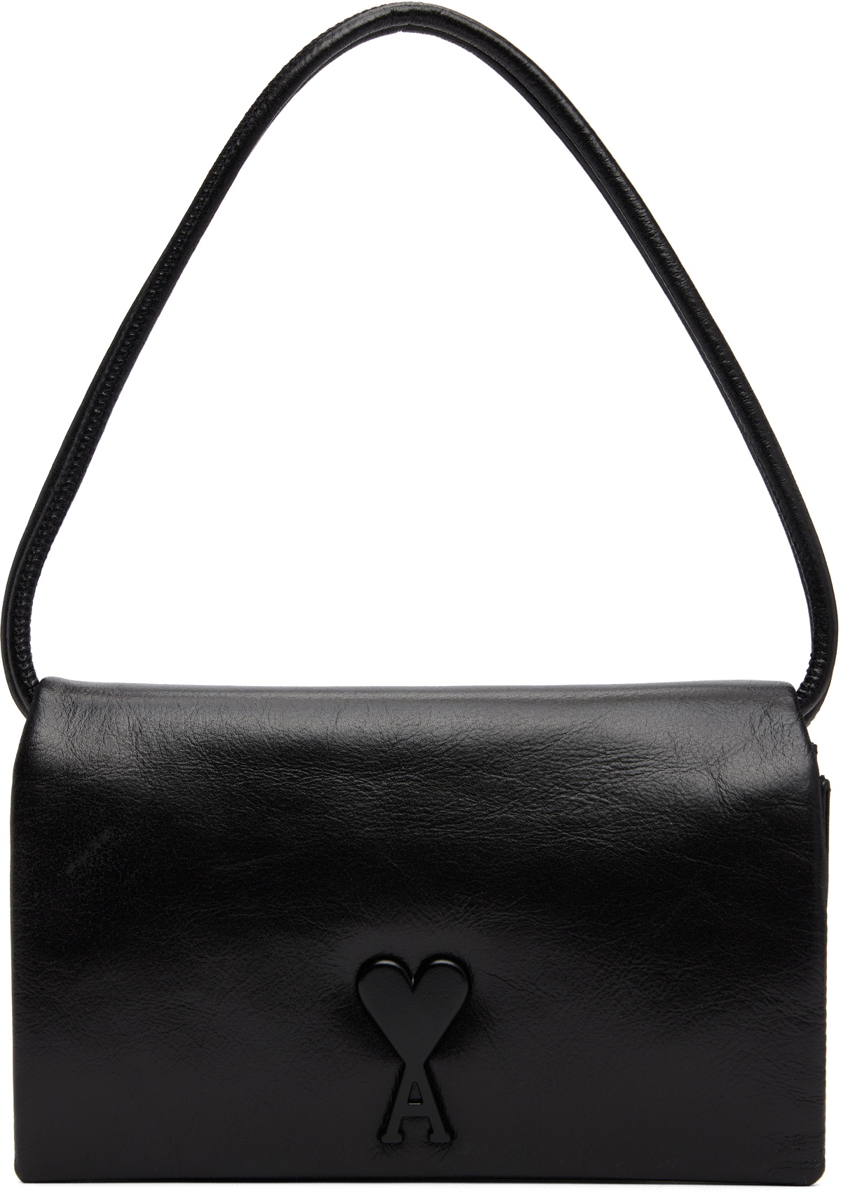 AMI Paris Black Voulez-Vous Wallet On Strap Bag