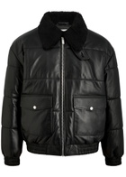 DRÔLE DE Monsieur Le Blouson Cuir Quilted Leather Bomber Jacket Black