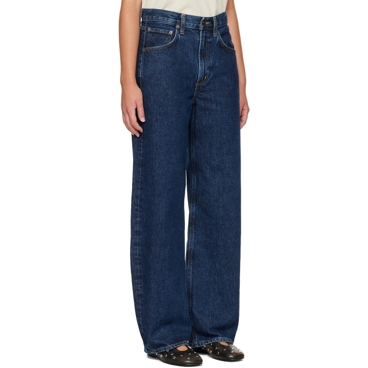 AGOLDE Navy Low Curve Jeans