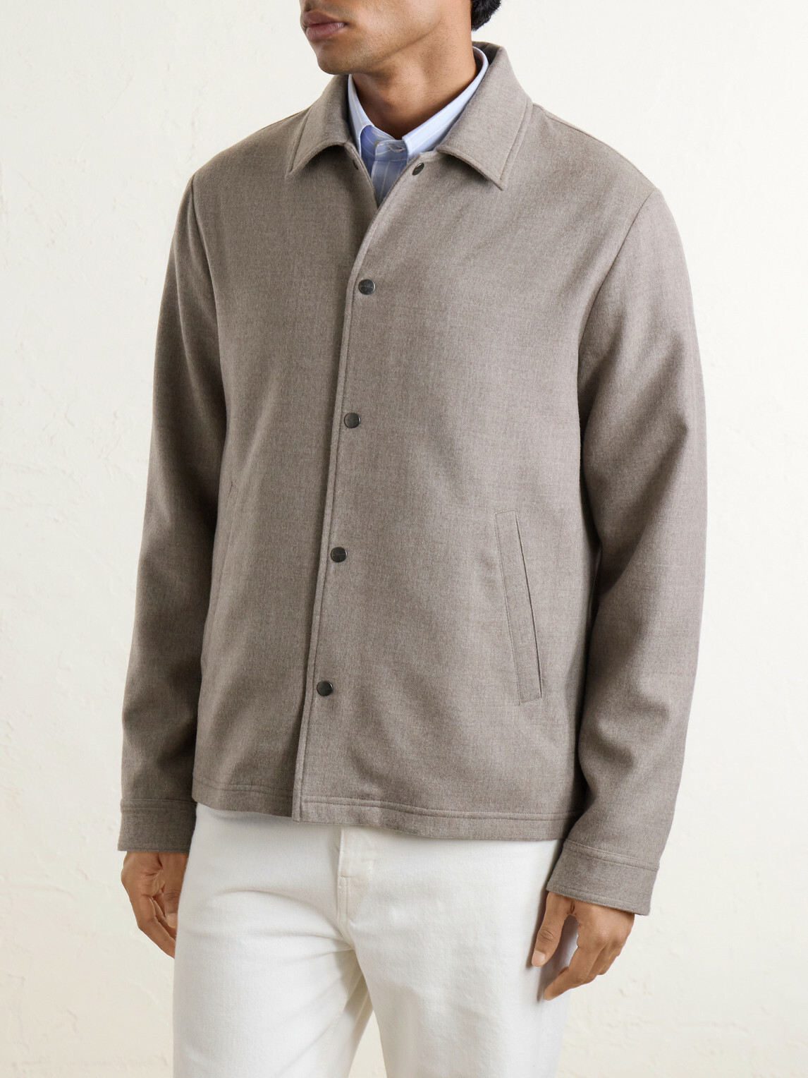 Kiton - Felted Wool-Blend Blouson Jacket - Gray