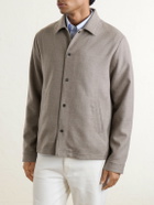 Kiton - Felted Wool-Blend Blouson Jacket - Gray