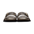 Fendi Brown and Black Forever Fendi Sandals