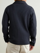 S.N.S Herning - Radial Textured Virgin Wool Jacket - Blue
