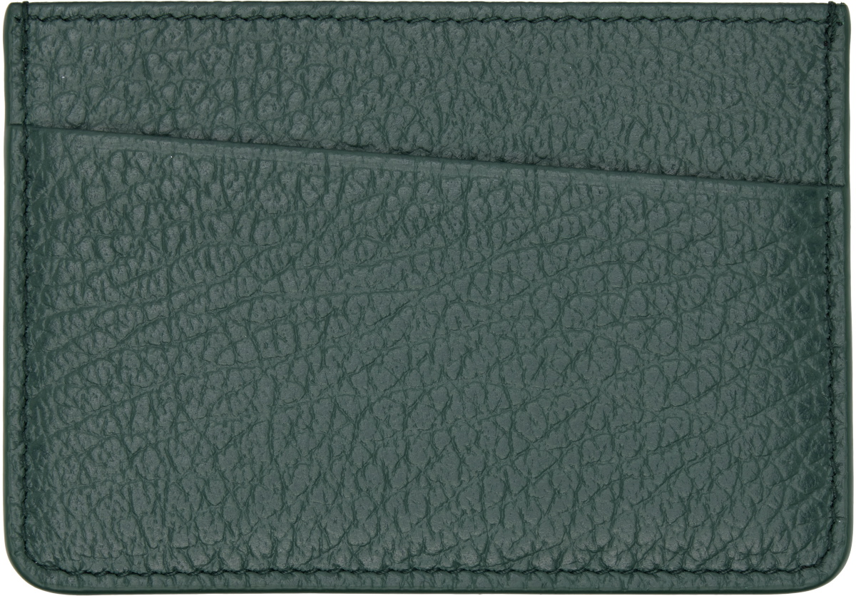 Maison Margiela Green Four Stitches Card Holder