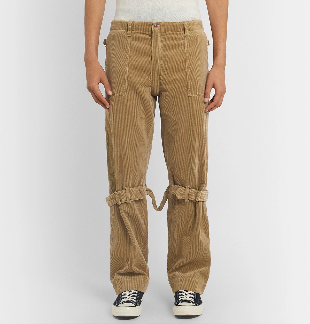 Human Made - Buckle and Zip-Detailed Cotton-Corduroy Trousers