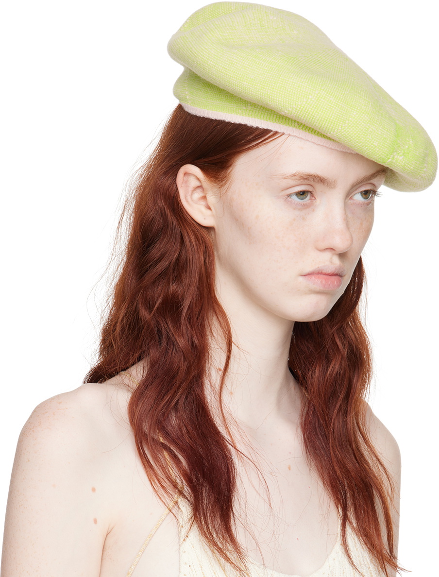 Isa Boulder Pink & Green Reversible Beret Isa Boulder