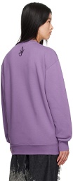 JW Anderson Purple Embroidered Sweatshirt