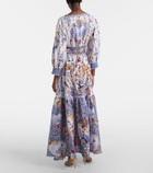 Camilla Printed linen maxi dress