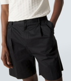 Dolce&Gabbana Pleated cotton-blend Bermuda shorts