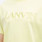 Lanvin Men's Tonal Embroidered Logo T-Shirt in Lemon