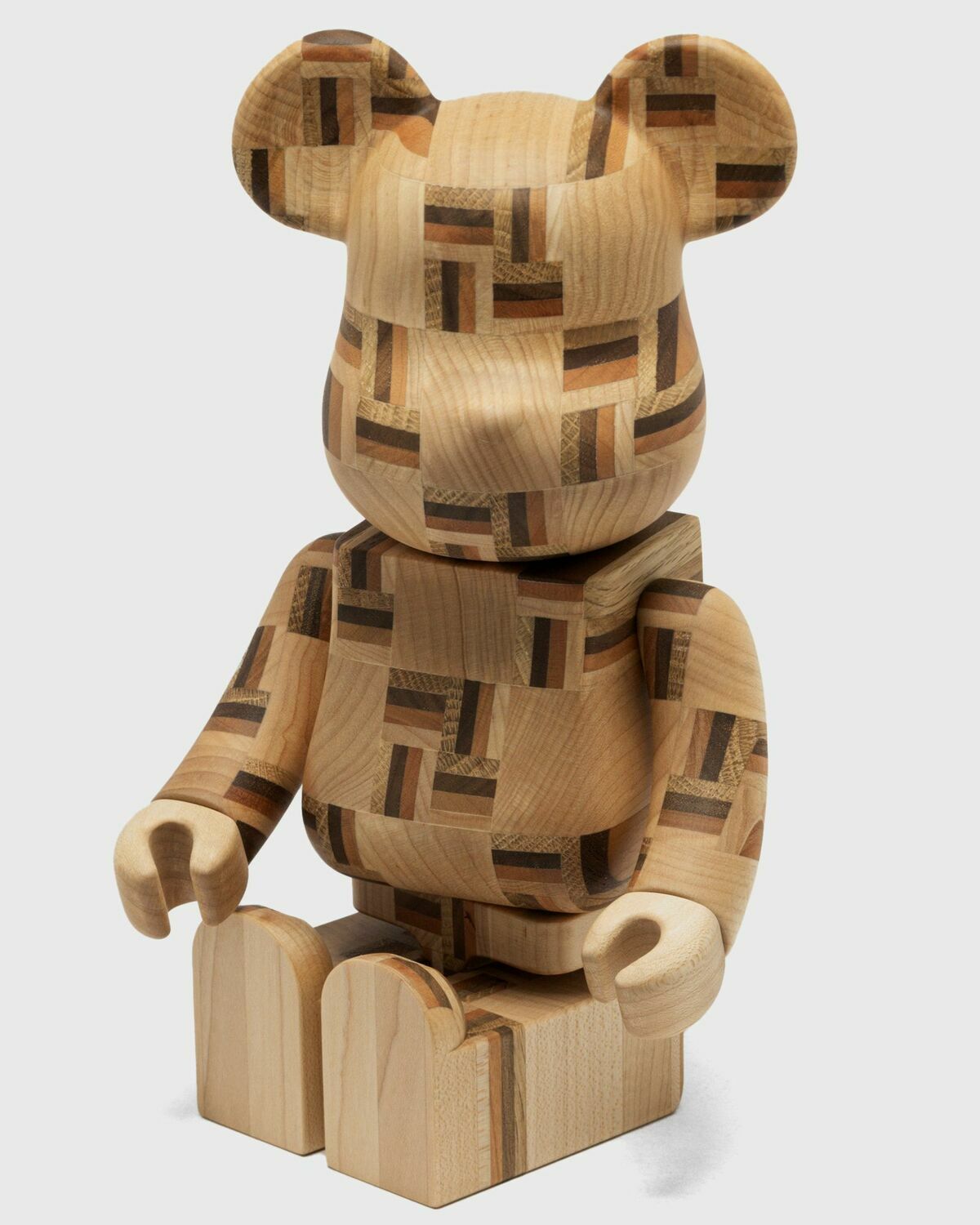 Medicom Bearbrick 400% Karimoku Yosegi Chess Brown Collectibles & Toys