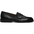 Marsèll Black Mocasso Waxed Reversed Leather Loafers