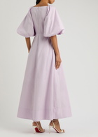 Clea Henderson Panelled Cotton-poplin Maxi Dress Lilac