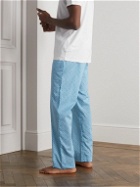 Derek Rose - Ledbury 56 Straight-Leg Printed Cotton Drawstring Trousers - Blue
