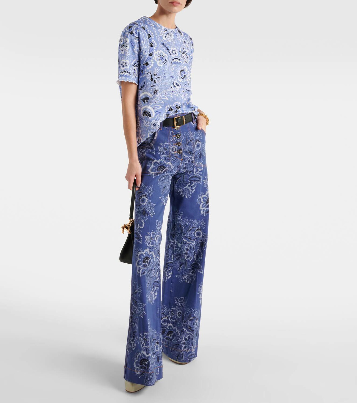 Etro Printed cotton jersey T-shirt