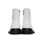 Prada White Patent Zip Boots