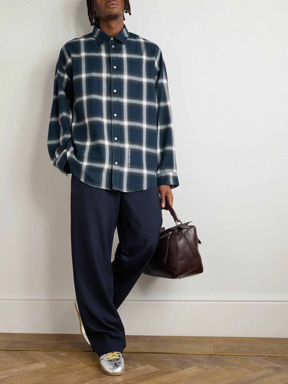 Acne Studios - Setar Checked Organic Cotton-Flannel Shirt - Blue