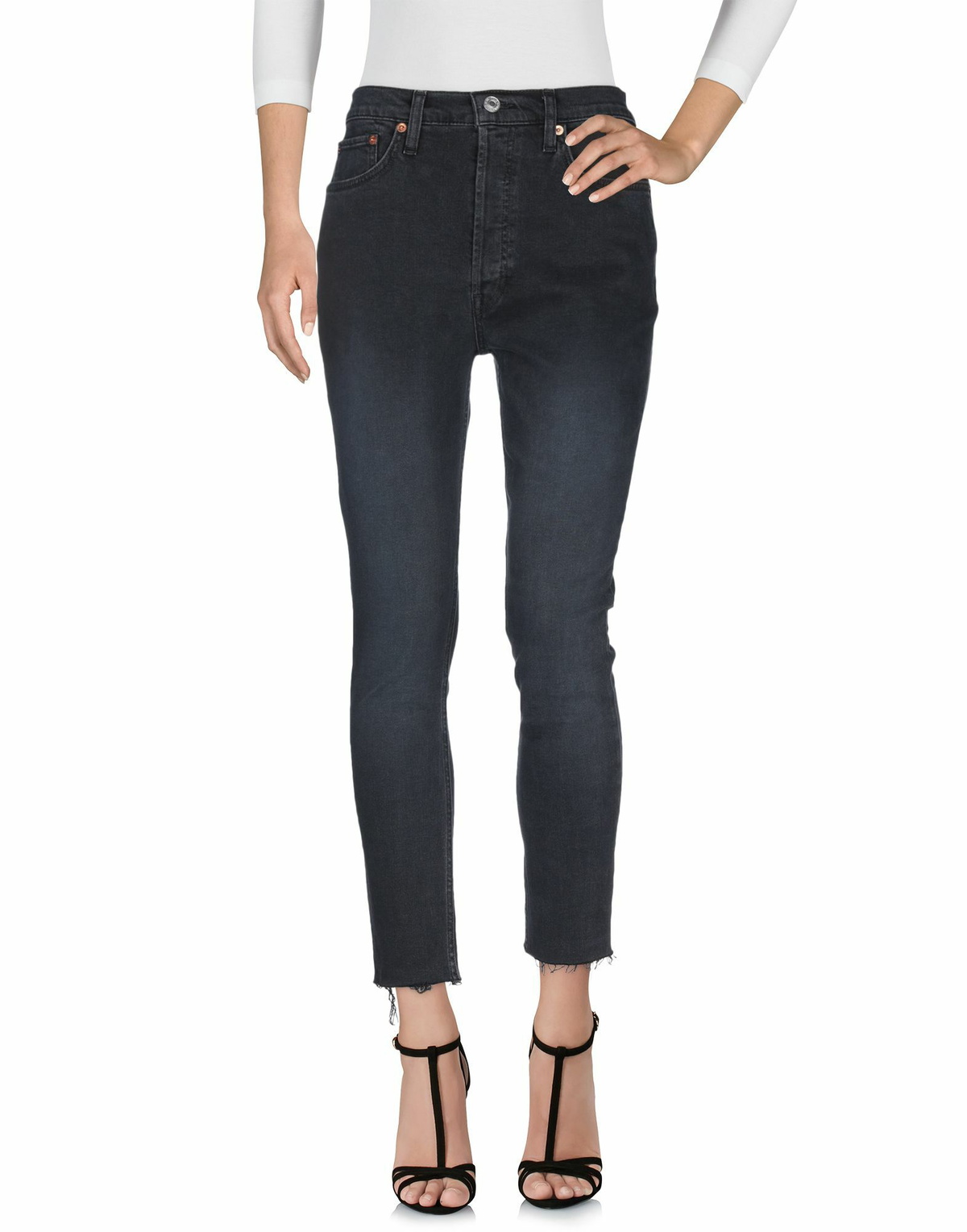 Re/done Womens Jeans in Black