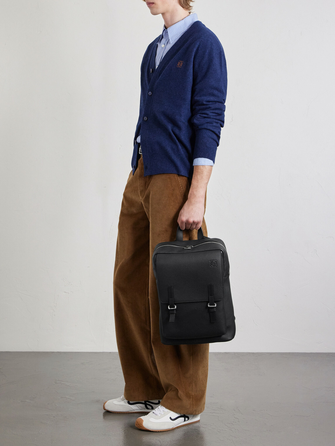 LOEWE - Military Full-Grain Leather Backpack