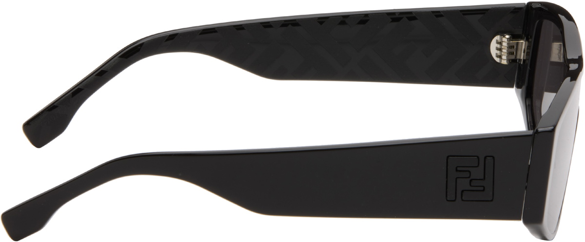 Fendi Black 'FF' Squared Sunglasses