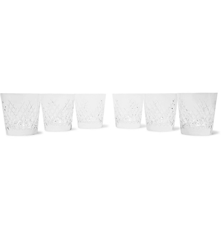 Photo: Soho Home - Barwell Set of Six Cut Crystal Rocks Glasses - Neutrals
