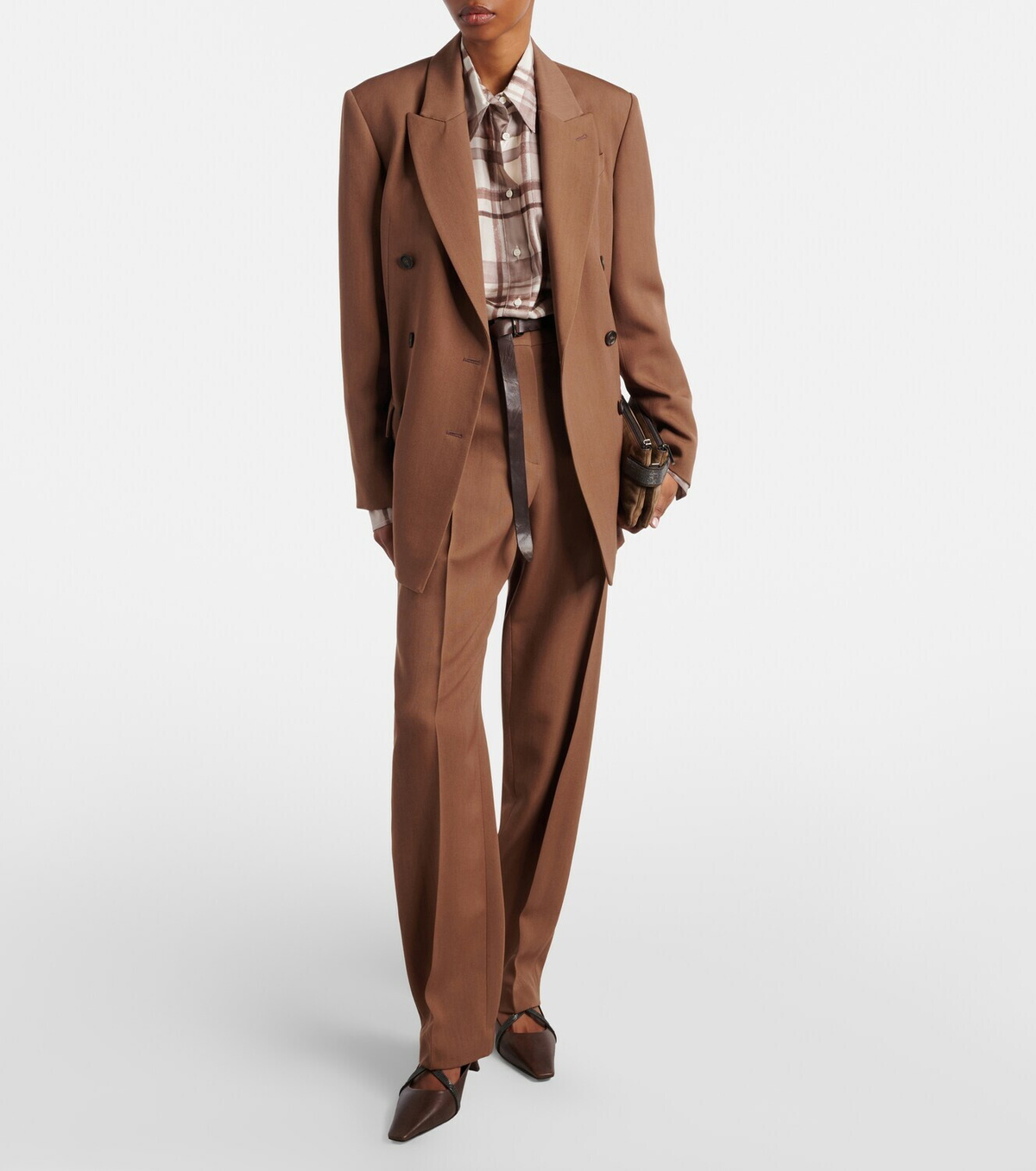 Brunello Cucinelli Wool-blend suit pants
