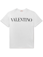 Valentino - Logo-Print Cotton-Jersey T-Shirt - White