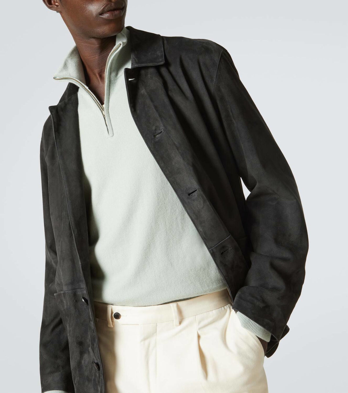 Le Kasha Dared cashmere half-zip sweater