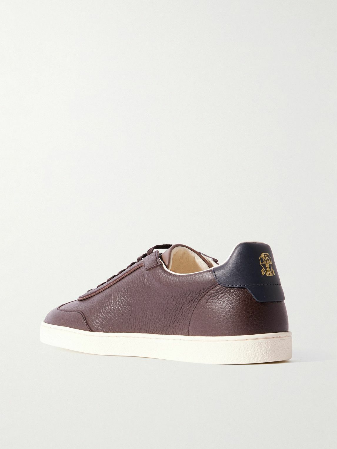 Brunello Cucinelli - Coda di Rondine Leather Sneakers - Brown