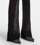 Didu Low-rise faux leather flared pants