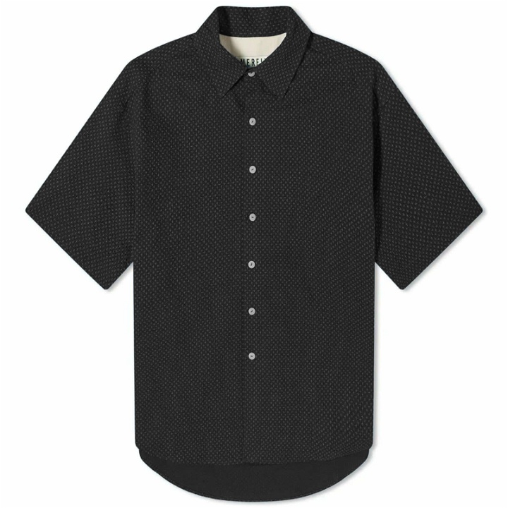 Photo: Merely Made Men's Sashiko Oversized Short Sleeve Shirt in Black