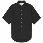 Merely Made Men's Sashiko Oversized Short Sleeve Shirt in Black