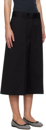 MSGM Black Cotton Bermuda Shorts