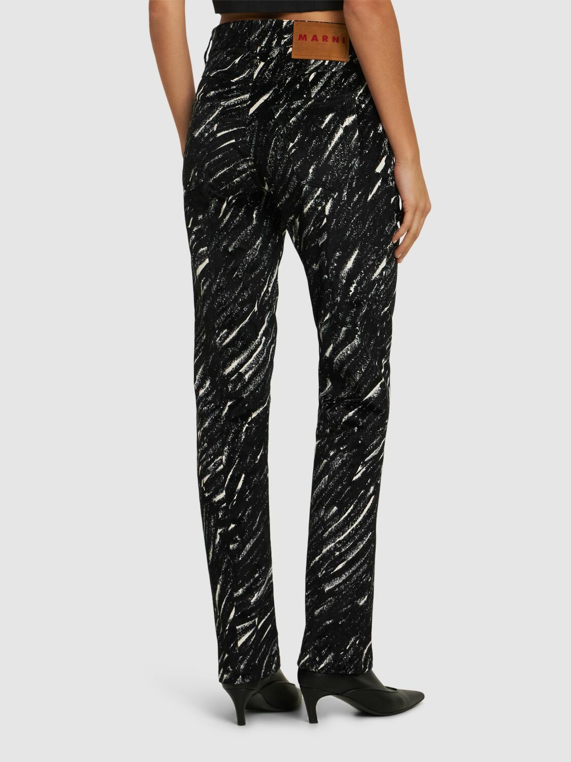 MARNI Crayon Flocked Straight Jeans Marni