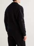 FRAME - Cotton and Cashmere-Blend Polo Shirt - Black