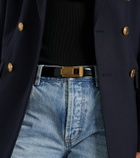 Saint Laurent Cassandre patent leather belt