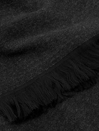 Givenchy - Fringed Logo-Jacquard Wool Scarf