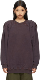 Y/Project Purple Ruched Shoulder Sweatshirt