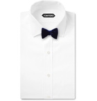 TOM FORD - Pre-Tied Velvet Bow Tie - Men - Navy