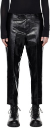 SAPIO Black Vitellino Leather Pants