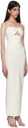 Herve Leger White Recycled Rayon Midi Dress